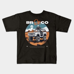 bronco lover cool skull design Kids T-Shirt